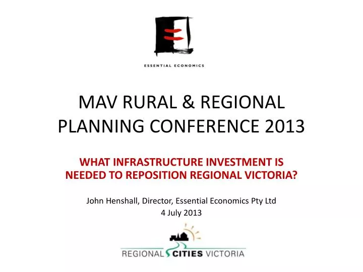 mav rural regional planning conference 2013