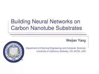 Building Neural Networks on Carbon Nanotube Substrates