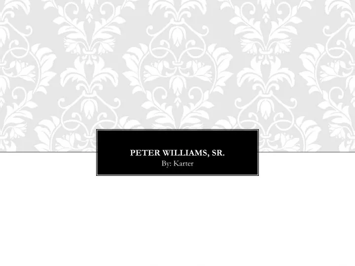 peter williams sr