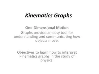 Kinematics Graphs