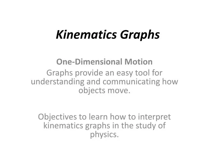 kinematics graphs