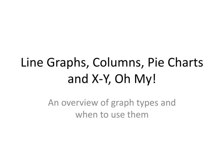 line graphs columns pie charts and x y oh my