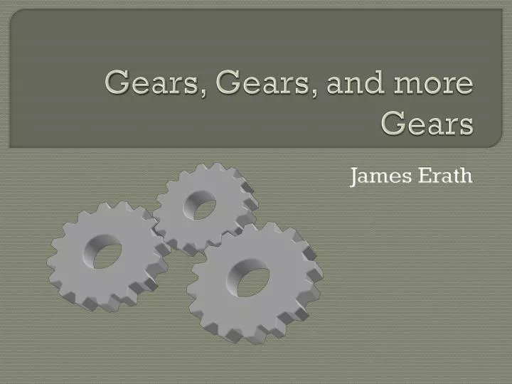 gears gears and more gears