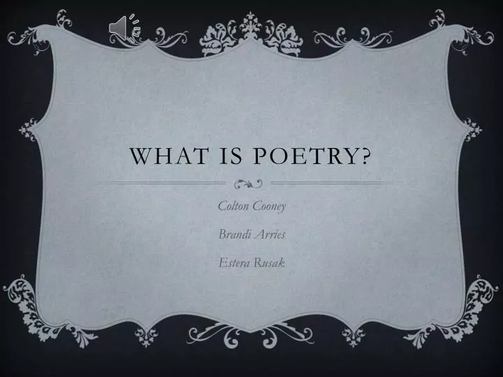 what is poetry