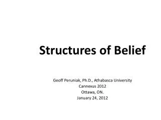 Structures of Belief