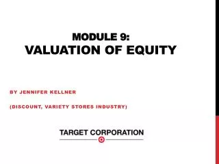 Module 9: Valuation of equity