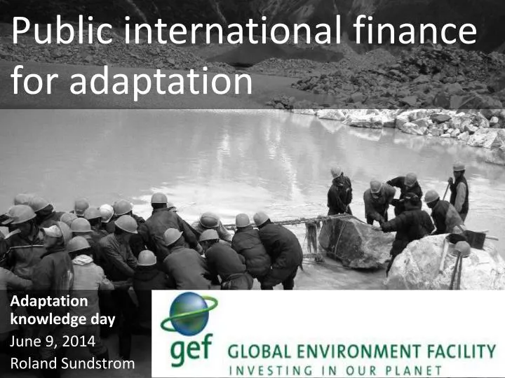 public international finance for adaptation