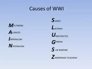causes of wwi