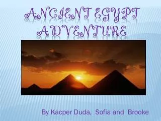 Ancient Egypt adventure