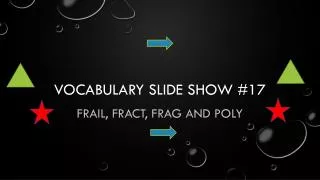 Vocabulary Slide Show #17