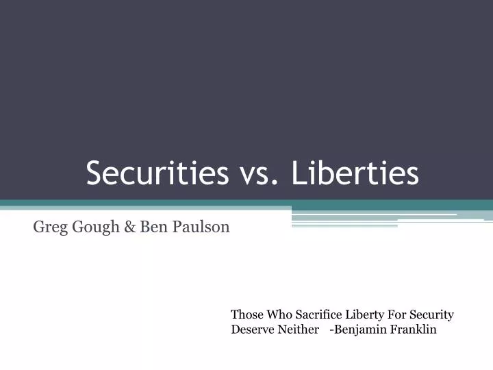securities vs liberties