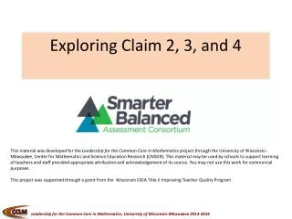 Exploring Claim 2, 3, and 4