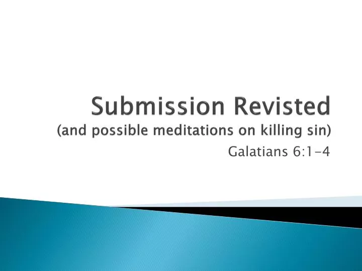 submission revisted and possible meditations on killing s in