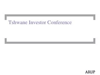 Tshwane Investor Conference