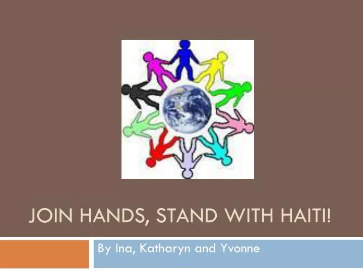 join hands stand with haiti