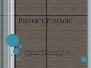 presente perfecto
