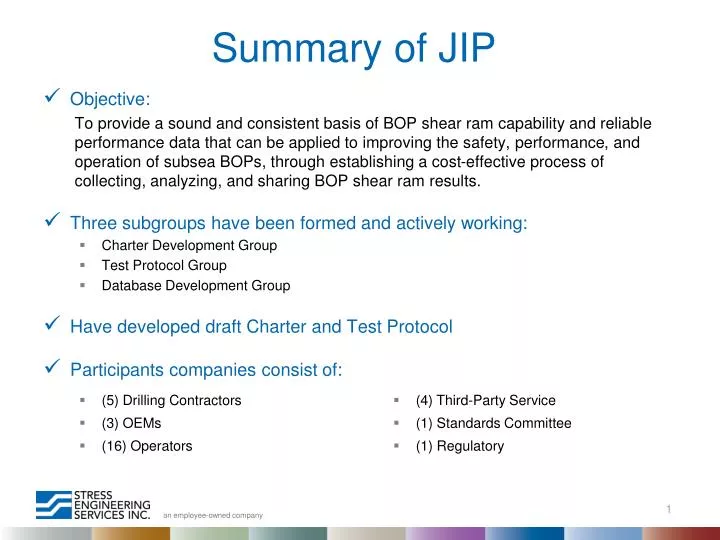 summary of jip
