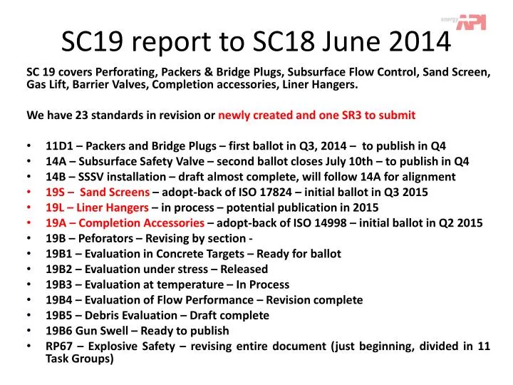 sc19 report to sc18 june 2014