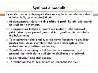synimet e modulit