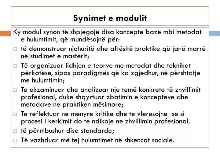 synimet e modulit