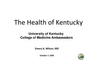 The Health of Kentucky