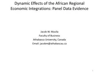 Dynamic Effects of the African Regional Economic Integrations: Panel Data Evidence