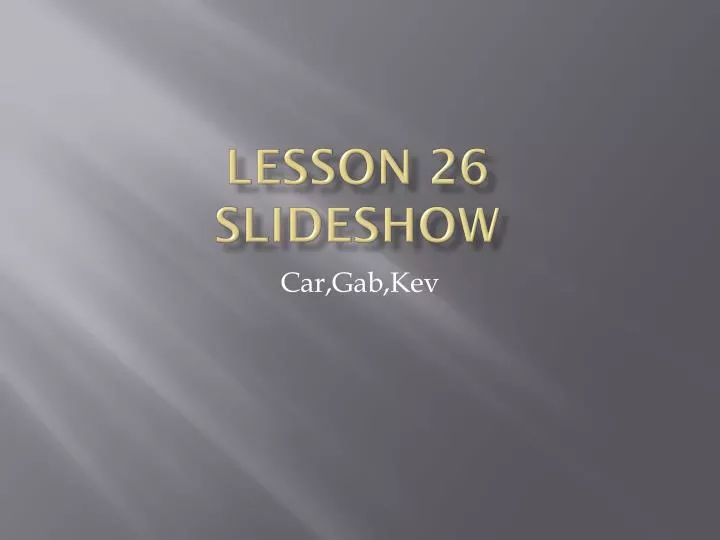 lesson 26 slideshow