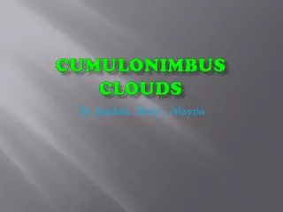 cumulonimbus clouds