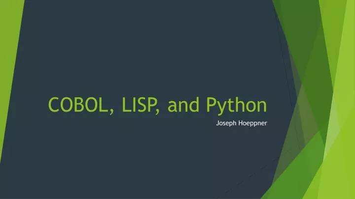 cobol lisp and python