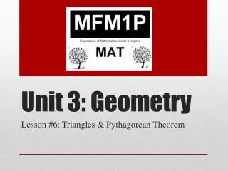 Unit 3: Geometry