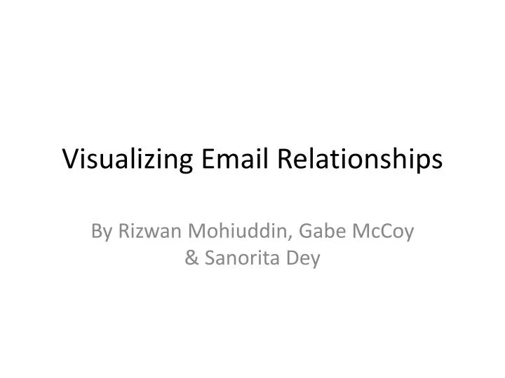 visualizing email relationships