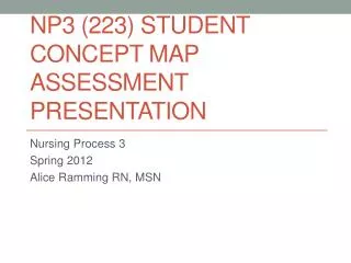 NP3 (223) STUDENT CONCEPT MAP ASSESSMENT PRESENTATION