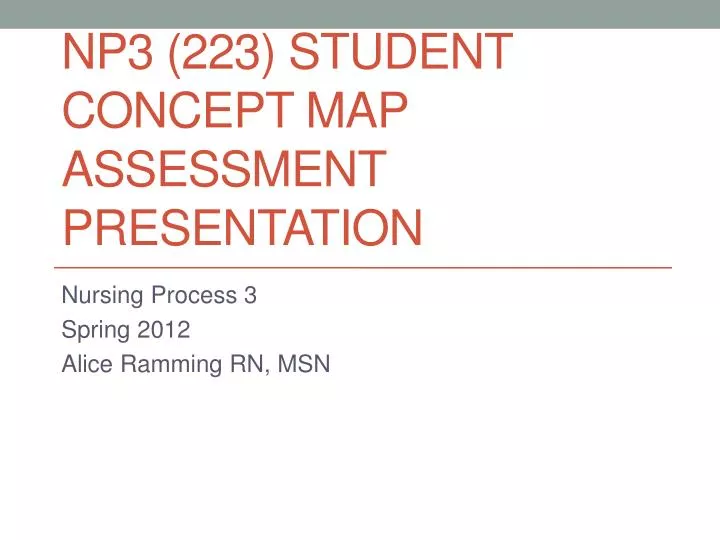 np3 223 student concept map assessment presentation