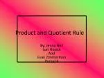 Product and Quotient Rule - slide 1