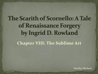 The Scarith of Scornello : A Tale of Renaissance Forgery by Ingrid D. Rowland