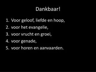 dankbaar