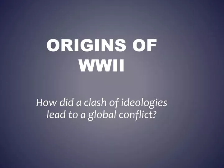 origins of wwii