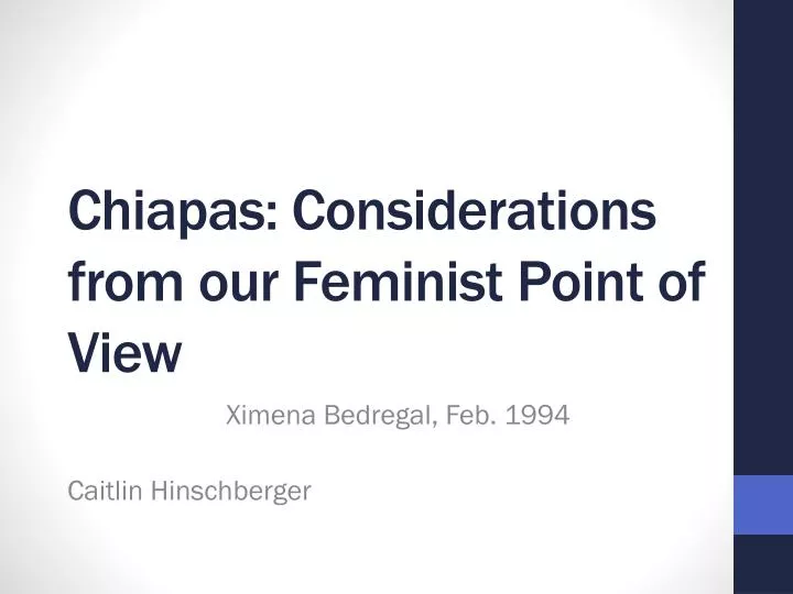 chiapas considerations from our feminist point of view