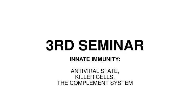 3rd seminar