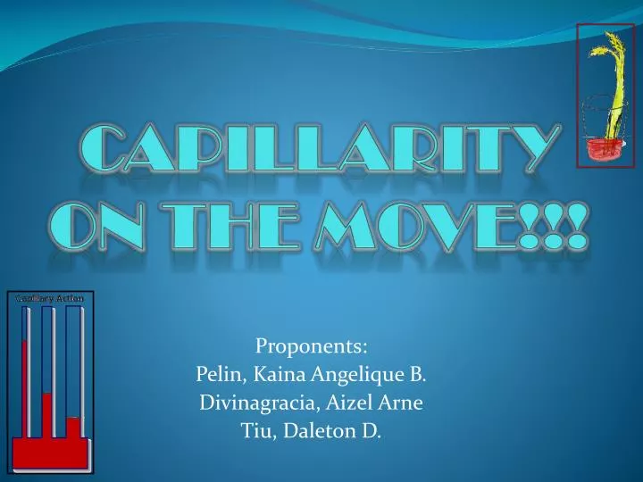 capillarity on the move