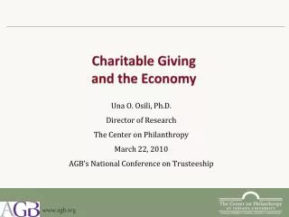 Charitable Giving and the Economy
