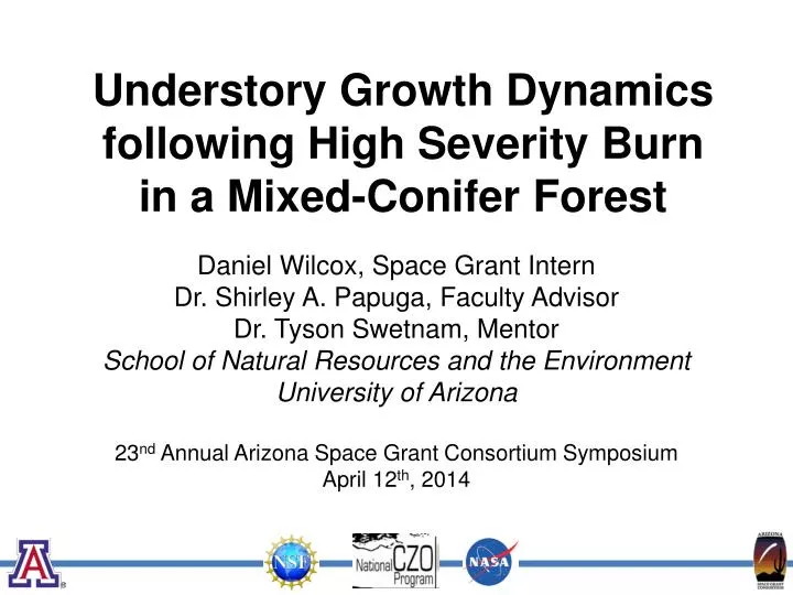 understory growth dynamics following high severity burn in a mixed conifer forest