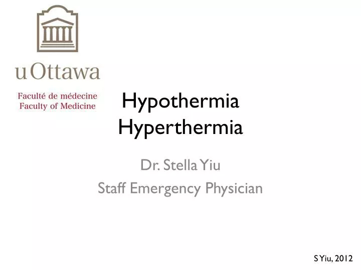hypothermia hyperthermia
