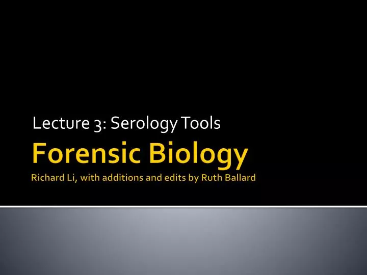 lecture 3 serology tools