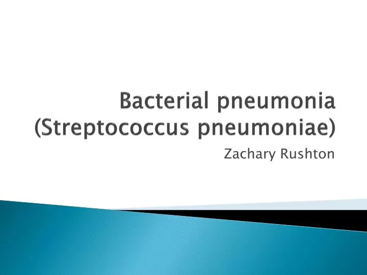 bacterial pneumonia streptococcus pneumoniae