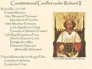 Constitutional Conflict under Richard II
