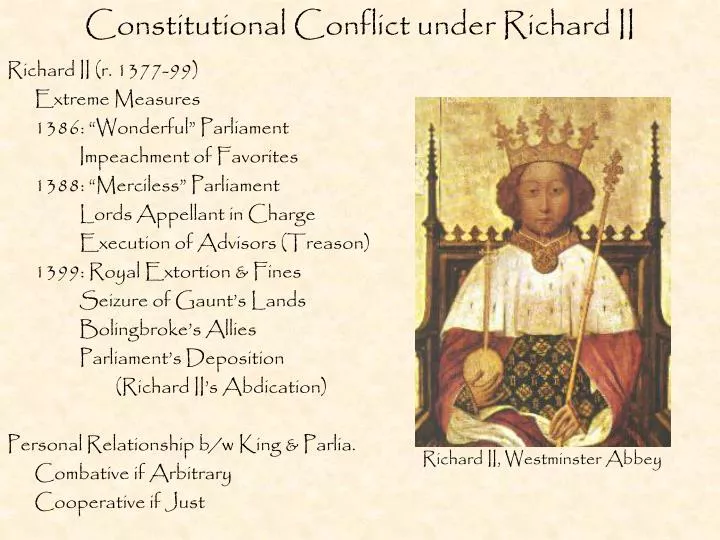 constitutional conflict under richard ii