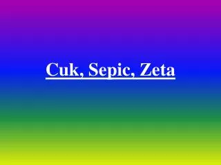 cuk sepic zeta