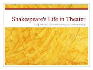 Shakespeare's Life in Theater