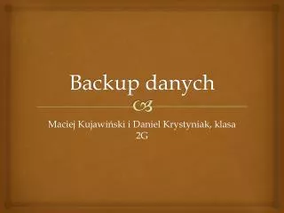 backup danych